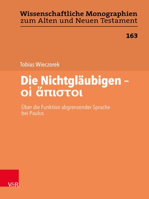 cover image of Die Nichtgläubigen – οἱ ἄπιστοι